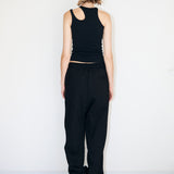 Asymetrical Tank Top - Black